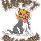 ドッグハロウィンTシャツハッピーハロウィンドッグTシャツ シール (正面)