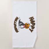 ドッグハロウィンTシャツハッピーハロウィンドッグTシャツ ビーチタオル (正面)