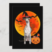 ドッグハロウィーンウィペットハロウィーンのカボチャのちょうちんパンプキン シーズンカード (正面/裏面)