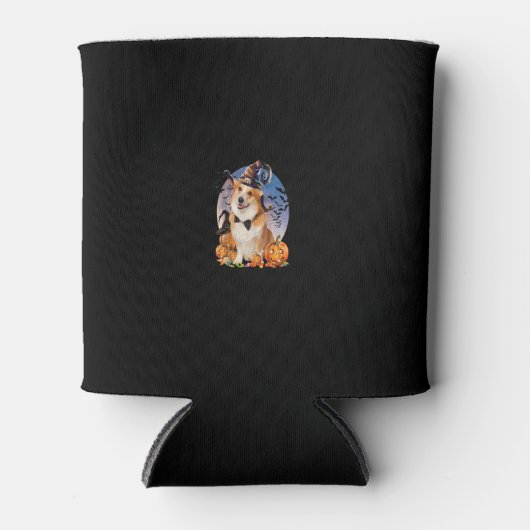 ドッグハロウィーンウェルシュコーギーハロウィーンのカボチャのちょうちんパンプキンT 缶クーラー (正面)