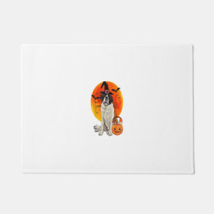 ドッグハロウィーンセントバーナードハロウィーンのカボチャのちょうちんパンプキン ドアマット