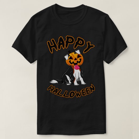 ドッグハロウィーンハッピーハローウィンドッグ1 Tシャツ (デザイン正面)