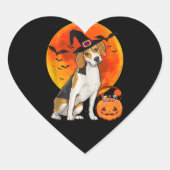 ドッグハロウィーンベーグルハロウィーンのカボチャのちょうちんパンプキンタンク ハートシール (正面)