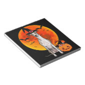 ドッグハロウィーンホイッペットハロウィーンのカボチャのちょうちんパンプキン ノートパッド (アングル)