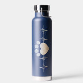 ドッグハートビートネイビーブルー ウォーターボトル (左面)