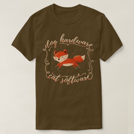 ドッグハードウェアCatソフトウェア Tシャツ (デザイン正面)