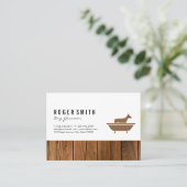 ドッグバスと木のトリム 名刺 (スタンド正面)