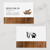 ドッグバスと木のトリム 名刺 (正面/裏面)