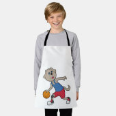 ドッグバスケットボール選手バスケットボール エプロン (着用した状態)