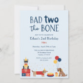 ドッグバッドツーザボーン2番目の誕生日パーティー 招待状 (正面)