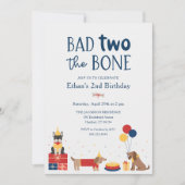 ドッグバッドツーザボーン2番目の誕生日パーティー 招待状 (正面)