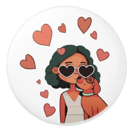 ドッグバレンタインデートバッグ セラミックノブ