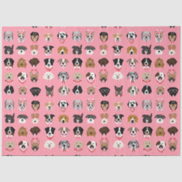 ドッグバレンタイン顔パターン 薄葉紙