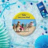 ドッグバースデーパーティーコンガライン ペーパープレート (パーティー)