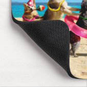 ドッグバースデーパーティーコンガライン マウスパッド (コーナー)