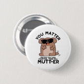 ドッグパおもしろいン前向きと言う 缶バッジ (正面&裏面)