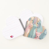 ドッグパターンパステルカラーズミニマルイラストレーション ノートブック (内部)