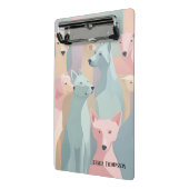 ドッグパターンパステルカラーズミニマルイラストレーション ミニクリップボード (アングル2)