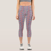 ドッグパターン印刷 カプリレギンス (正面)
