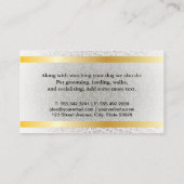 ドッグパック | 動物飼養業 | 金ゴールドダマスクパターン 名刺 (裏面)