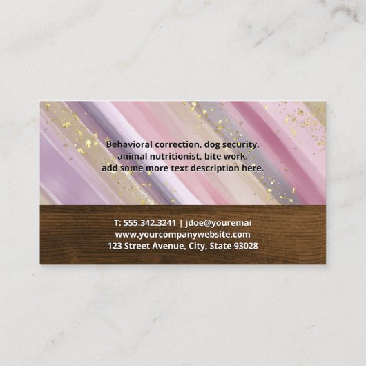 ドッグパック |木材 |手絵を描 名刺 (裏面)