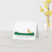 ドッグパドルノートカード カード (黄色い花)