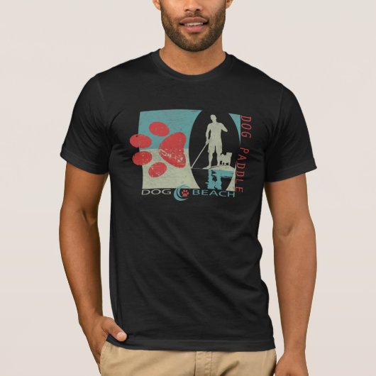 ドッグパドル – 犬のビーチ Tシャツ (正面)