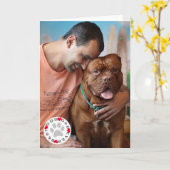 ドッグパパのエバー写真 カード (黄色い花)