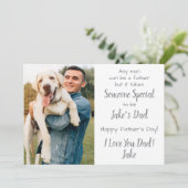 ドッグパパカスタムペットフォトファザーズデイホリデーカード シーズンカード (スタンド正面)