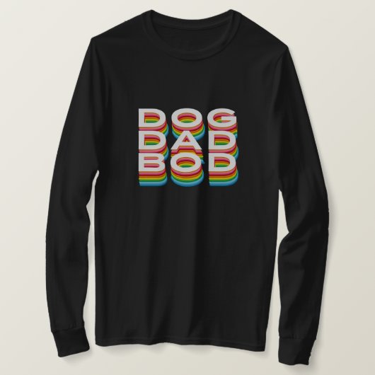 ドッグパパボディスタック文字 Tシャツ (デザイン正面)