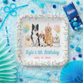 ドッグパピーポーティ誕生日 ペーパープレート (パーティー)