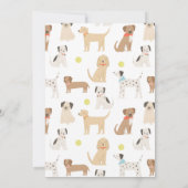 ドッグパピーレッツポーティ誕生日 招待状 (裏面)