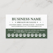 ドッグパンチカードの《写真》ぼけ味 ロイヤリティカード (裏面)