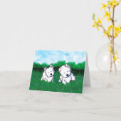 ドッグパークウェスティーズ カード (黄色い花)