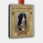 ドッグパーソナライズされたオーナメントPHOTO、文字または削除 メタルオーナメント (右)