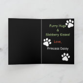 ドッグパーソナライズされたクリスマスから シーズンカード (内部)