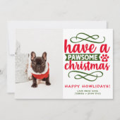 ドッグパーソナライズされたクリスマスフォトカスタム写真 シーズンカード (正面)