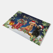 ドッグパーソナライズされたドアマット、メリークリスマスドッグ ドアマット (アングル)