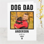 ドッグパーソナライズされたパパカスタムフォトカード カード (黄色い花)
