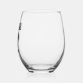 ドッグパーソナライズされたパパ名 ステムなしワイングラス (左)