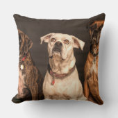 ドッグパーソナライズされたフォトカスタムペットラバーホームデコール クッション (正面)