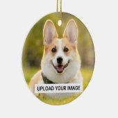 ドッグパーソナライズされたフォトクラシック セラミックオーナメント (右)