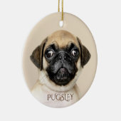 ドッグパーソナライズされたフォトクリスマスツリー セラミックオーナメント (右)