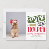 ドッグパーソナライズされたフォトクリスマス写真カスタム シーズンカード (正面)