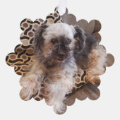 ドッグパーソナライズされたフォトクリスマス オーナメントカード (正面)