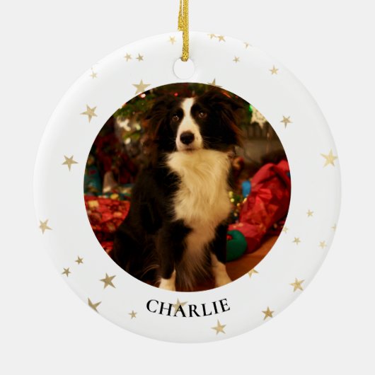 ドッグパーソナライズされたフォトセラミックオーナメント セラミックオーナメント (裏面)