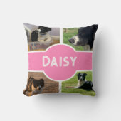 ドッグパーソナライズされたフォトピンク クッション (正面)