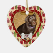 ドッグパーソナライズされたフォトフレーム セラミックオーナメント (右)