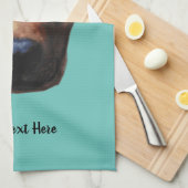 ドッグパーソナライズされたフォトプリントティータオル キッチンタオル (四つ折り)