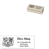 ドッグパーソナライズされたフォト差出人住所 ラバースタンプ (押印)